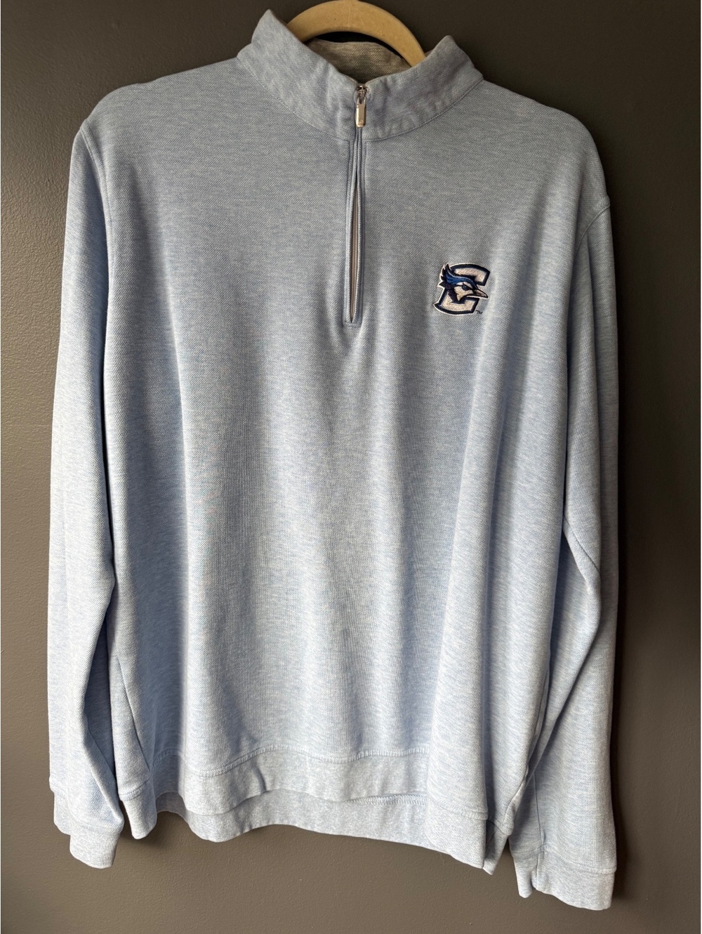 Peter Millar Light Blue Quarter-Zip Pullover Sweatshirt Size Large